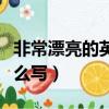 非常漂亮的英文怎么寫的（非常漂亮的英文怎么寫）
