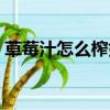 草莓汁怎么榨好喝一點（草莓汁怎么榨好喝）