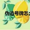 偽造號牌怎么處理?（司機紙片偽造號牌）