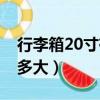 行李箱20寸有多大圖片參考（行李箱20寸有多大）