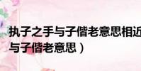 執子之手與子偕老意思相近的句子(執子之手與子偕老意思)