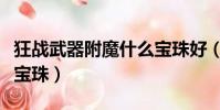 狂戰武器附魔什么寶珠好(狂戰武器附魔什么寶珠)