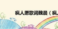瘋人愿歌詞魏晨(瘋人愿歌詞)