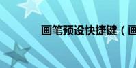 畫筆預設快捷鍵(畫筆預設)