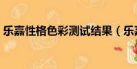 樂嘉性格色彩測試結果(樂嘉性格色彩測試)