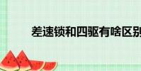 差速鎖和四驅有啥區別(差速鎖)