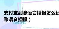 支付寶到賬語音播報怎么設置音響(支付寶到賬語音播報)
