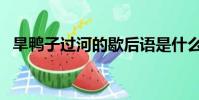 旱鴨子過河的歇后語是什么意思(旱鴨子)