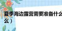 夏季海邊露營需要準備什么(野營需要準備什么)