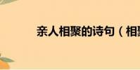 親人相聚的詩句(相聚的詩句)