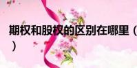 期權和股權的區別在哪里(期權和股權的區別)
