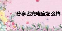 分享者充電寶怎么樣(分享者)