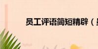 員工評語簡短精辟(員工評語)