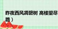 昨夜西風凋碧樹 高樓望盡天涯路(望盡天涯路)