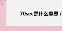 70sec是什么意思(70sec)