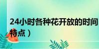 24小時各種花開放的時間(花的開放時間和特點)