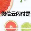 微信云閃付是什么意思（云閃付是什么意思）