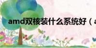 amd雙核裝什么系統好(amd雙核補丁)