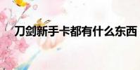 刀劍新手卡都有什么東西(刀劍新手卡)