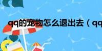 qq的寵物怎么退出去(qq寵物怎么離婚)
