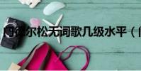 門德爾松無詞歌幾級水平(門德爾松無詞歌)