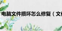 電腦文件損壞怎么修復(文件損壞怎么修復)