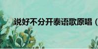 說好不分開泰語歌原唱(說好不分開)