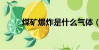 煤礦爆炸是什么氣體(煤礦爆炸)