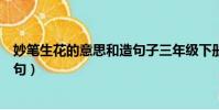 妙筆生花的意思和造句子三年級下冊(妙筆生花的意思和造句)