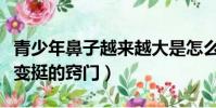 青少年鼻子越來越大是怎么回事(青少年鼻子變挺的竅門)