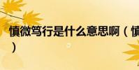 慎微篤行是什么意思啊(慎微篤行是什么意思)