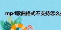 mp4歌曲格式不支持怎么辦(mp4歌曲)