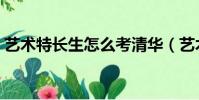 藝術特長生怎么考清華(藝術特長生怎么考)