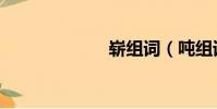 嶄組詞(噸組詞)