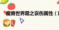 魔獸世界霜之哀傷屬性(霜之哀傷屬性)