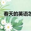 春天的英語怎么讀summer（春天的英語）