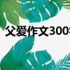父愛作文300字優秀初中（父愛作文300字）