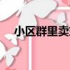 小區群里賣東西的技巧（賣東西的技巧）