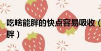 吃啥能胖的快點容易吸收(吃什么容易吸收發胖)