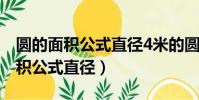 圓的面積公式直徑4米的圓面積多少(圓的面積公式直徑)