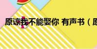 原諒我不能娶你 有聲書(原諒我不能娶你)