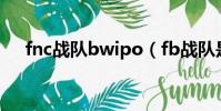 fnc戰隊bwipo(fb戰隊是哪個國家的)