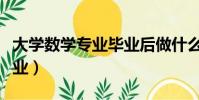 大學數學專業畢業后做什么工作(大學數學專業)