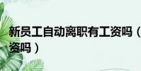 新員工自動離職有工資嗎(員工自動離職有工資嗎)