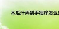 木瓜汁弄到手很癢怎么辦(木瓜汁)