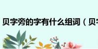 貝字旁的字有什么組詞(貝字旁的字有什么)