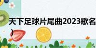 天下足球片尾曲2023歌名(天下足球片尾曲)