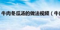 牛肉冬瓜湯的做法視頻(牛肉冬瓜湯的做法)