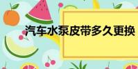 汽車水泵皮帶多久更換(汽車水泵)