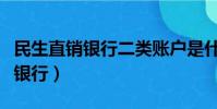 民生直銷銀行二類賬戶是什么意思(民生直銷銀行)
